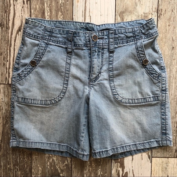 Vintage Faded Glory High Waist Mom Jeans Denim Shorts Size 10 - Picture 2 of 7